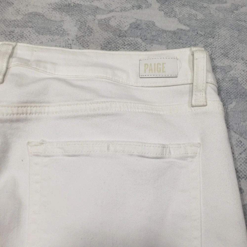 Paige Jeans Womens 31 White Verdugo Cropped Distressed NWT